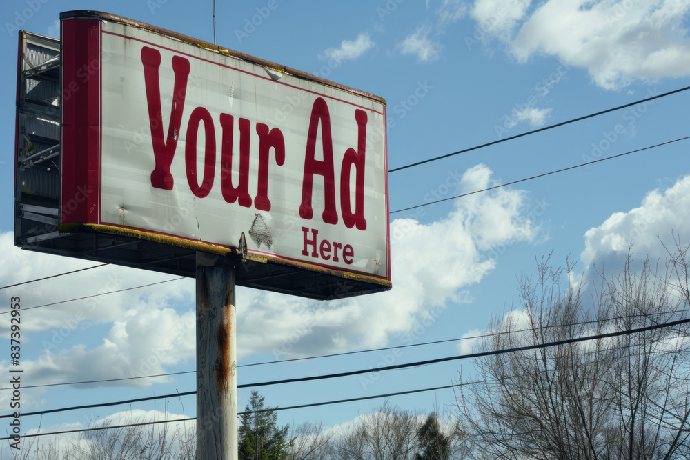 Abstract billboard ad background